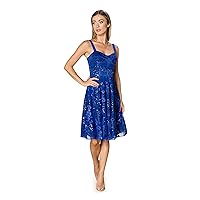 Dress the Population Women's Adelina Fit and Flare Midi Dress