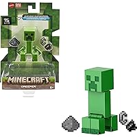 Mattel Minecraft Action Figures & Accessories Collection, 3.25-in Scale with Pixelated Design (Characters May Vary)