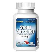 HealthA2Z® Stool Softener | 400 Capsules | Docusate Sodium 100mg | Dependable | Gentle Constipation Relief