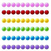 60 Pcs Chinese Checkers Marbles Balls in 6 Colors,14mm Game Replacement Marbles Balls for Marble Run, Marbles Game