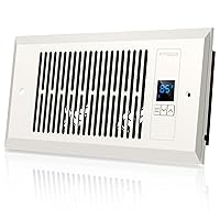 Quiet Register Booster Fan 4”×10”, Smart Register Vent with Intelligent Thermostat Control, Cooling Heating AC Vent Booster Fan, Matte White