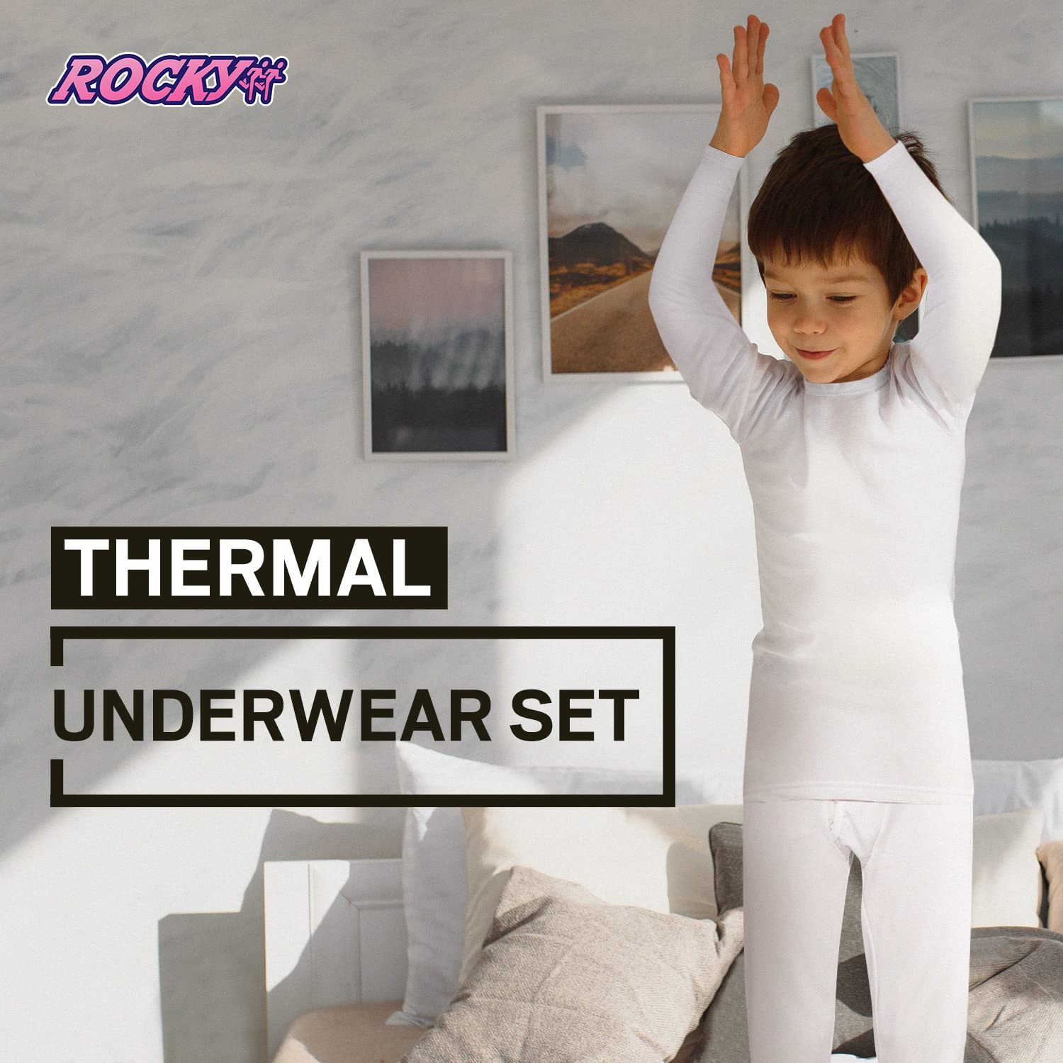 Rocky Thermal Underwear For Boys (Thermal Long Johns Set) Shirt & Pants, Base Layer w/Leggings/Bottoms Ski/Extreme Cold