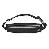 Gaiam Stash-It-Belt Running Pack Accessories Storage Belt Bag for Women and Men - Adjustable Belt with Moisture-Wicking Fabric - Lightweight Run Belt for Exercise & Fitness, Leisure and Travel