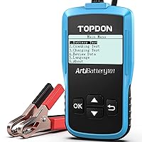 AB101 Car Battery Tester 12V Car Battery Load Tester on Cranking Charging Systems, 100-2000 CCA Automotive Alternator Analyzer for Cars/SUVs/Light Trucks with Flooded AGM Gel Types