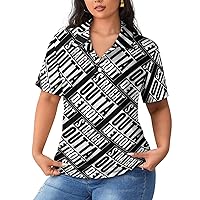 Straight Outta Detroit Women's Polo Shirts Short Sleeve Blouses Golf T Shirts Casual Work Tops