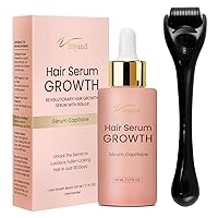 Veganic Natural Hair Growth Oil: GRO Hair Serum for Thinning Hair - Achieve Fuller and Healthier Hair in 90 Days - Nourishing Plant-Powered Formula for Men and Women - 1.7 fl. oz.