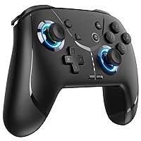 Wireless Switch Pro Controller for Nintendo Switch/Lite/OLED, Bluetooth Gaming Controller for iPhone/Android/Phone/PC/Steam/Mac/iOS/iPad/TV with Programmable/Vibration/Motion Control/Turbo/Wakeup/RGB