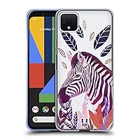 Head Case Designs with Zebra Wild Garden Soft Gel Case Compatible with Google Pixel 4 XL