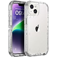 ORIbox for iPhone 14 Case for iPhone 13 Case Clear, [10 FT Military Grade Drop Protection], Transparent Heavy Duty Shockproof Anti-Fall Case for iPhone 14/13 Phone Case,6.1