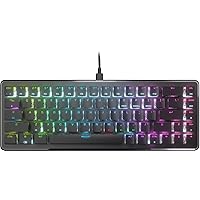 Roccat Vulcan II Mini–65% Optical PC Gaming Keyboard with Customizable RGB Illumination, Detachable Cable, Button Duplicator, On-board profiles, Aluminum Plate, 100 million Keystroke Durability -Black