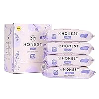 The Honest Company Calm + Cleanse Naturally Scented Wipes | Cleansing Multi-Tasking Wipes | 99% Water, Plant-Based, Hypoallergenic | Lavender, 240 Count