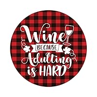 50 Pieces Wine Because Adulting is Hard Vinyl Laptop Sticker France Style Sticker Decal Fresh Fruit Waterproof Sticker Labels Stickers for Car Laptop Phone Water Bottles Computer 4inch