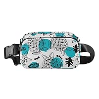 Turtle Belt Bag for Women Men Water Proof Small Fanny Pack with Adjustable Shoulder Tear Resistant Fashion Waist Packs for Party