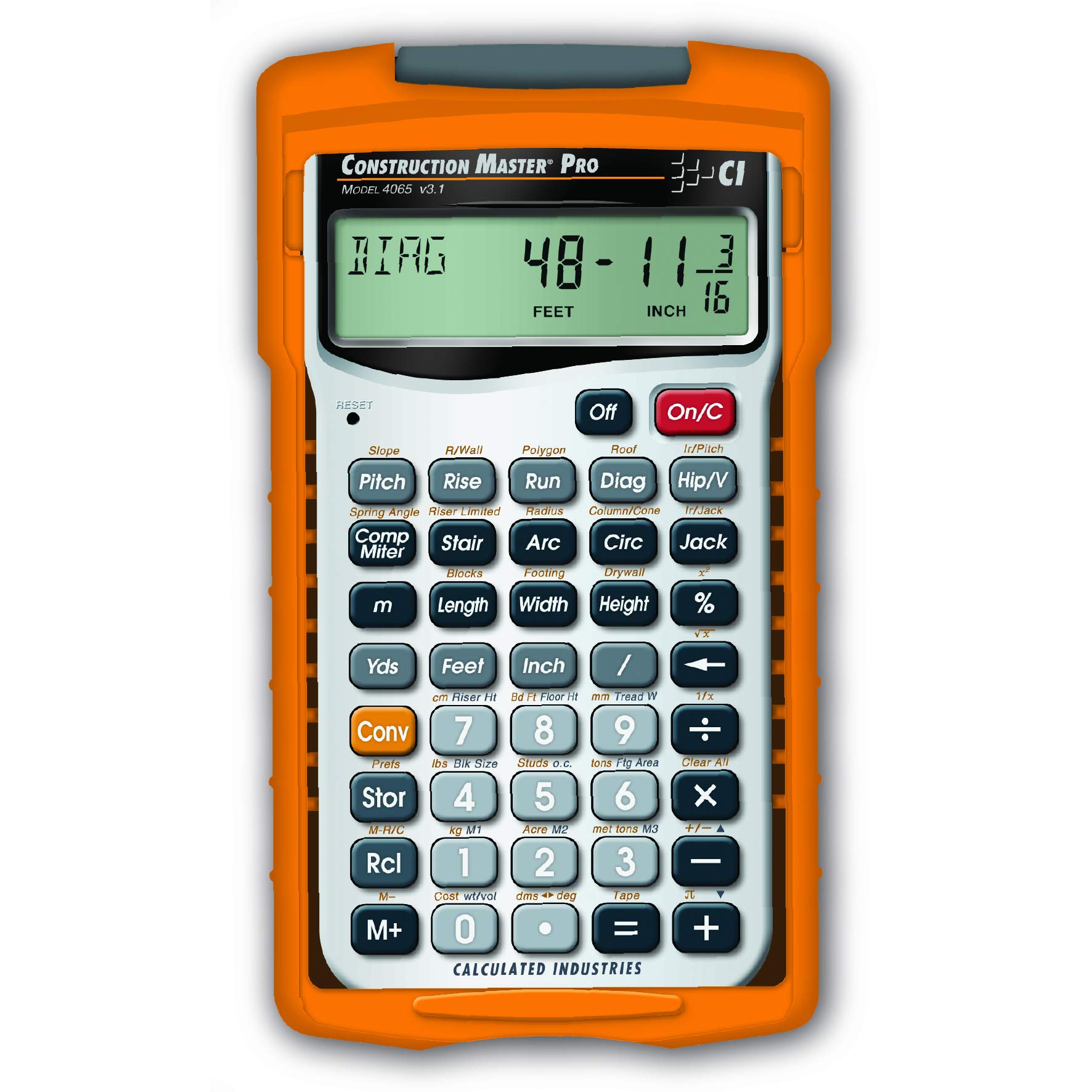 Calculated Industries 6135 Scale Master Pro XE Advanced Digital Plan Measure, White & 4065 Construction Master Pro Advanced Construction Math Feet-inch-Fraction Calculator