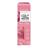 L'Oreal Paris Colorista Semi Permanent Hair Color for Bleached or Blonde Hair, Color Depositing Hair Mask Formula, Pink