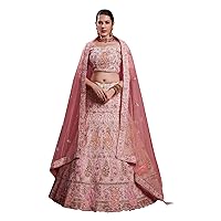 Indian Wedding Georgette Bridal Lehenga Choli Dupatta Stitched Dress 8999