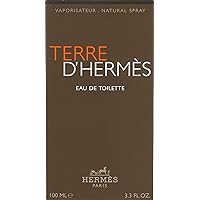 HERMÉS Terre D'Hermes Eau de Toilette spray for Men, 3.3 Ounce