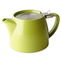 FORLIFE Stump Teapot with SLS Lid and Infuser, 18-Ounce, Lime