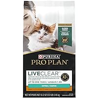 Purina Pro Plan LiveClear Dry Cat Food for Kittens Chicken & Rice Formula - 3.2 lb. Bag
