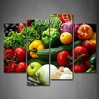 Colorful Various Vegetables Wall Art Fruit Canvas Food Painting Pictures Print On Canvas Food The Picture for Home Modern Decoration