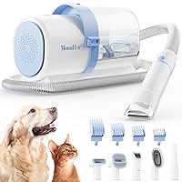 Moonflor Dog Grooming Kit with 2.5L Large-Capacity 10Kpa Dog Vacuum for Shedding,Low Noise Dog Hair Remover with 4 Proven Pet Grooming Supplies, Quiet Hair Clippers Set for Cats Dogs Pets