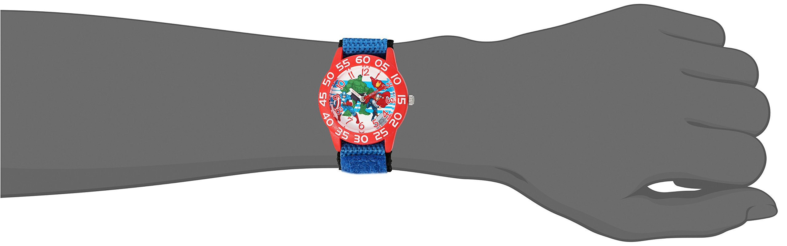 Marvel Kids' Plastic Time Teacher Analog Quartz Nylon Strap Watch