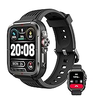 SKG R8 Military Smart Watches for Men (Answer/Make Call) Alexa Built-in, 1.8'' Rugged Bluetooth Tactical Smartwatch for Android iPhone, IP68 Waterproof Fitness Tracker Heart Rate Monitor, 2023 New