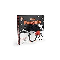 Little Penguin (Happy Fox Books) Finger Puppet Board Book with High-Contrast Art in Black, White, and Red Designed Specifically for Babies; Soft Plush Puppet, Die-Cut Elements, and Rounded Corners