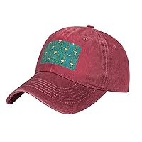 Cute Cactus and Skull of Bull Print Cotton Outdoor Baseball Cap Unisex Style Dad Hat for Adjustable Headwear Sports Hat