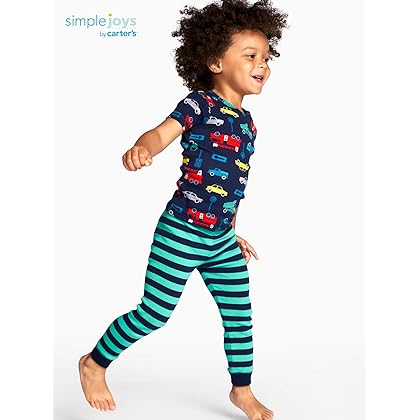 Simple Joys by Carter's Babies, Toddlers, and Boys' 6-Piece Snug-Fit Cotton Pajama Set, Multipacks