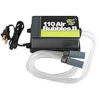 A-2 Air Bubbles Pump with Tubing & Air Stones for Live Bait (110 Volts), Black