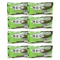 MEG - Military Energy Gum | 100mg of Caffeine Per Piece + Increase Energy + Boost Physical Performance + Spearmint 8 Pack (40 Count)