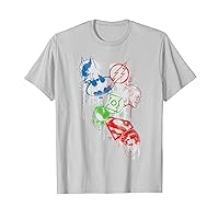 Justice League Splatter Icons T-Shirt