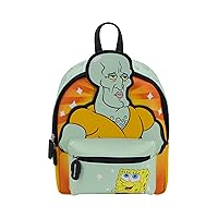 Concept One SpongeBob SquarePants Mini Backpack, Handsome Squidward Small Travel Bag Purse for Men and Women, Adjustable Shoulder Straps, Multi, 11 Inch