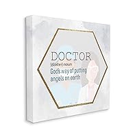 Stupell Industries Doctor Spiritual Definition Health Care Angel Gratitude Canvas Wall Art, 17 x 17, Off- White