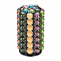 FlagShip for Nespresso Pod Holder Coffee Pod Carousel for Vertuo Pod Storage with Extra Space 360° Silent Rolling (100+ Pods Capacity)