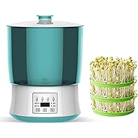 Bean Sprouts Machine, Multi-Functional Upgraded Germination Tank, Intelligent Control Diversion Germination Kit 2Pcs,2 Layer-1/
