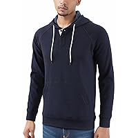 Men's Midweight Vintage Soft Fleece Pocket Active Hiking Pullover Hoodie Sweatshirt Jacket