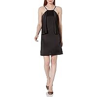 Laundry by Shelli Segal Women's Sleeveless Slip Dress with Partial Popover