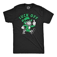 Mens Luck Off Funny St Patricks Day T Shirt Sarcastic Graphic Tee