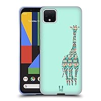 Head Case Designs Giraffe Patterned Animal Silhouettes Soft Gel Case Compatible with Google Pixel 4 XL