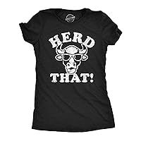 Womens Herd That Funny T Shirt Sarcastic Cow Graphic Tee for Ladies