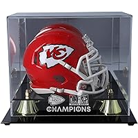 Kansas City Chiefs Super Bowl LVIII Champions Golden Classic Mini Helmet Logo Display Case - NFL Mini Helmets ''Case Only''