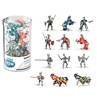 Papo Mini Tub Figure, Knights - 12 Pieces