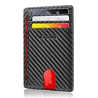 Ultra Slim Wallet for Men - Genuine Leather, RFID-Blocking, Lightweight, Includes Card Holders, Fade Resistant