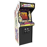 quarter arcades Numskull Dig Dug Collector's Edition Mini Arcade - 1/4 Scale Authentic Wooden Replica, Original ROM, Rechargeable Battery & 3W Speakers for Retro Enthusiasts