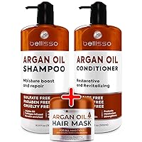 BELLISSO Moroccan ​Argan Oil Shampoo and Conditioner Set and Moroccan ​Argan Oil Hair Mask