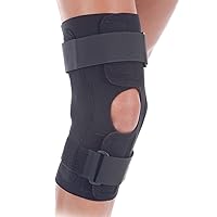 RolyanFit Wraparound Hinged Knee Brace, Comfort Wrap Knee Support & Stabilizer for Right or Left Leg, Supports Knee Joints & Muscles for Sports Wear, Low Profile Hinges & Secure Straps, X-Large