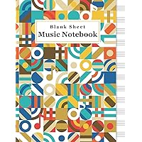 Blank music sheet notebook: Standard Manuscript Paper, Notebook for Musicians, Staff Paper, Composition Books Gifts Large 8.5x11, 12 Staves, 100 pages