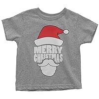 Threadrock Kids Merry Christmas Santa Claus Face Toddler T-Shirt